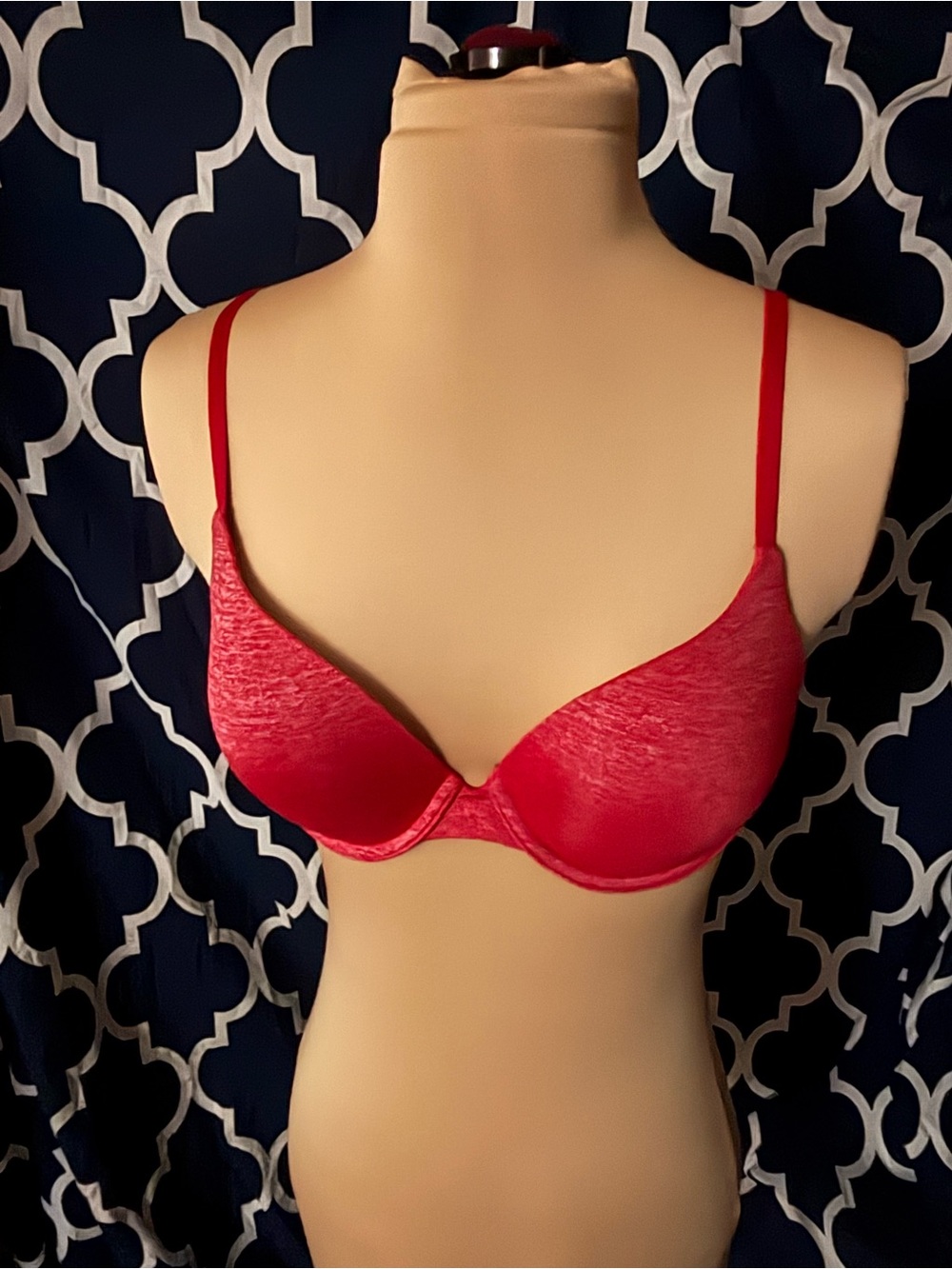Victoria's Secret Red Padded Perfect  Coverage Bra with Smooth Cups
